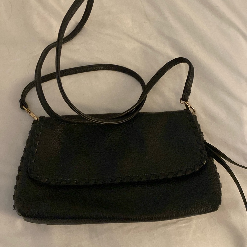 Johnny Was beautiful leather black cross body bag. Never used.